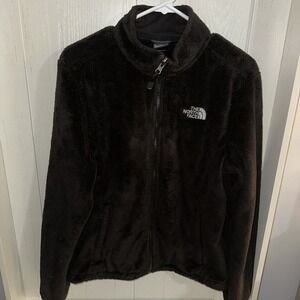The North Face Women's Jacket Black Size Medium Osito AAHY Fleece Full Zip FLAWS